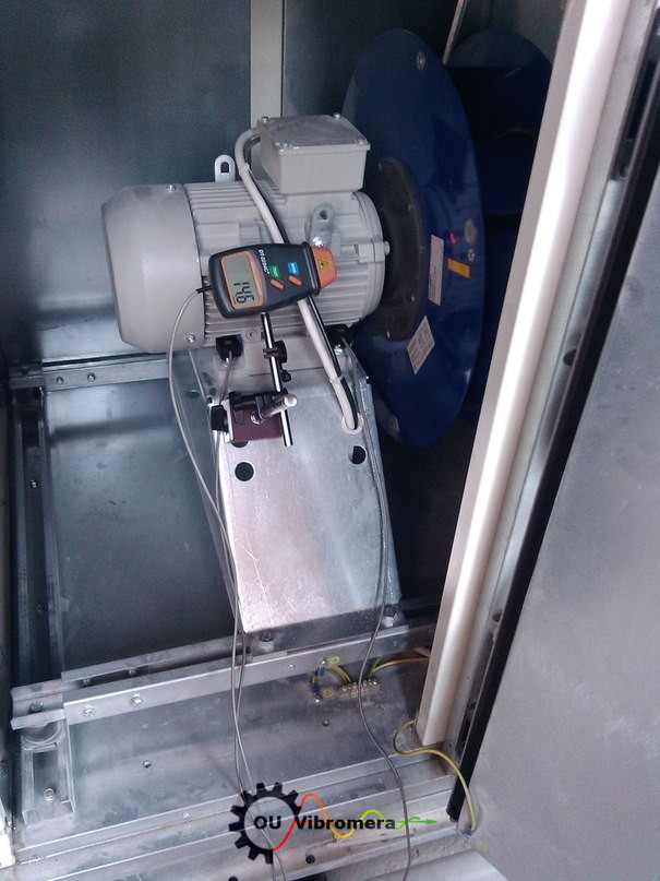 Résultat final de l'équilibrage des ventilateurs montrant des niveaux de vibration réduits